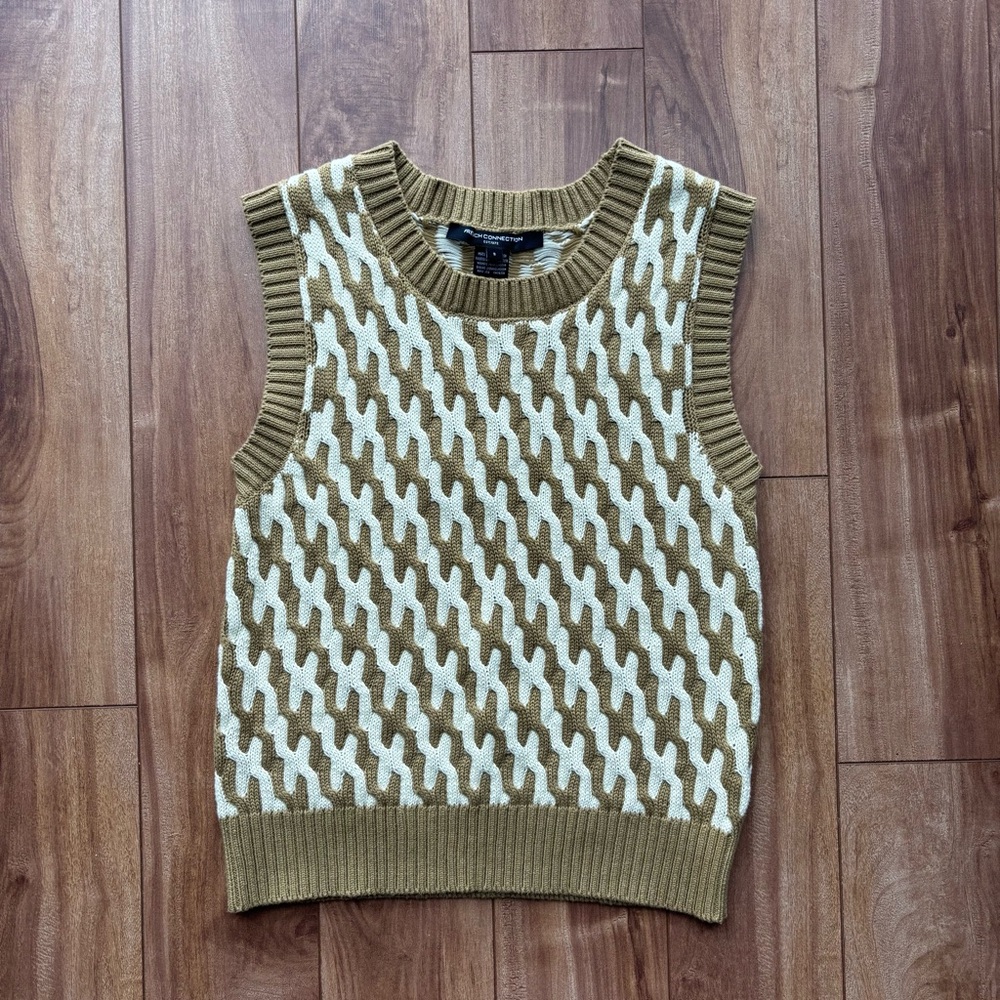 French Connection Klara Flec Abstract Striped Vest